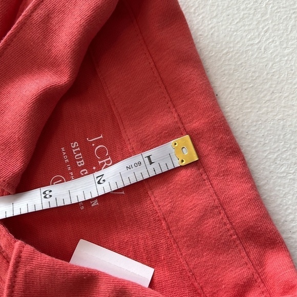 J. Crew Coral Cotton Slub Knit Polo Spring 2023 Sz L - NWT - Picture 9 of 9